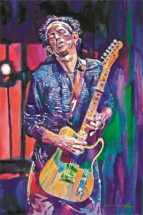 Keith Richards by David Lloyd Glover Poster 24in x 36in