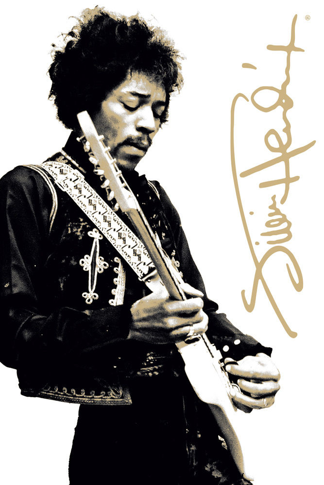 Jimi Hendrix B&W Poster 24