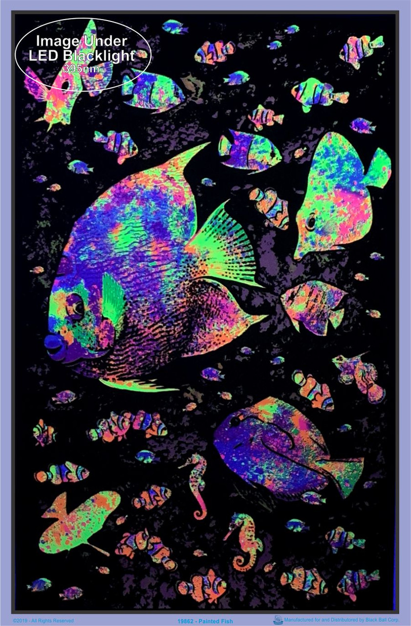 Painted Fish Blacklight Poster 23 x 35