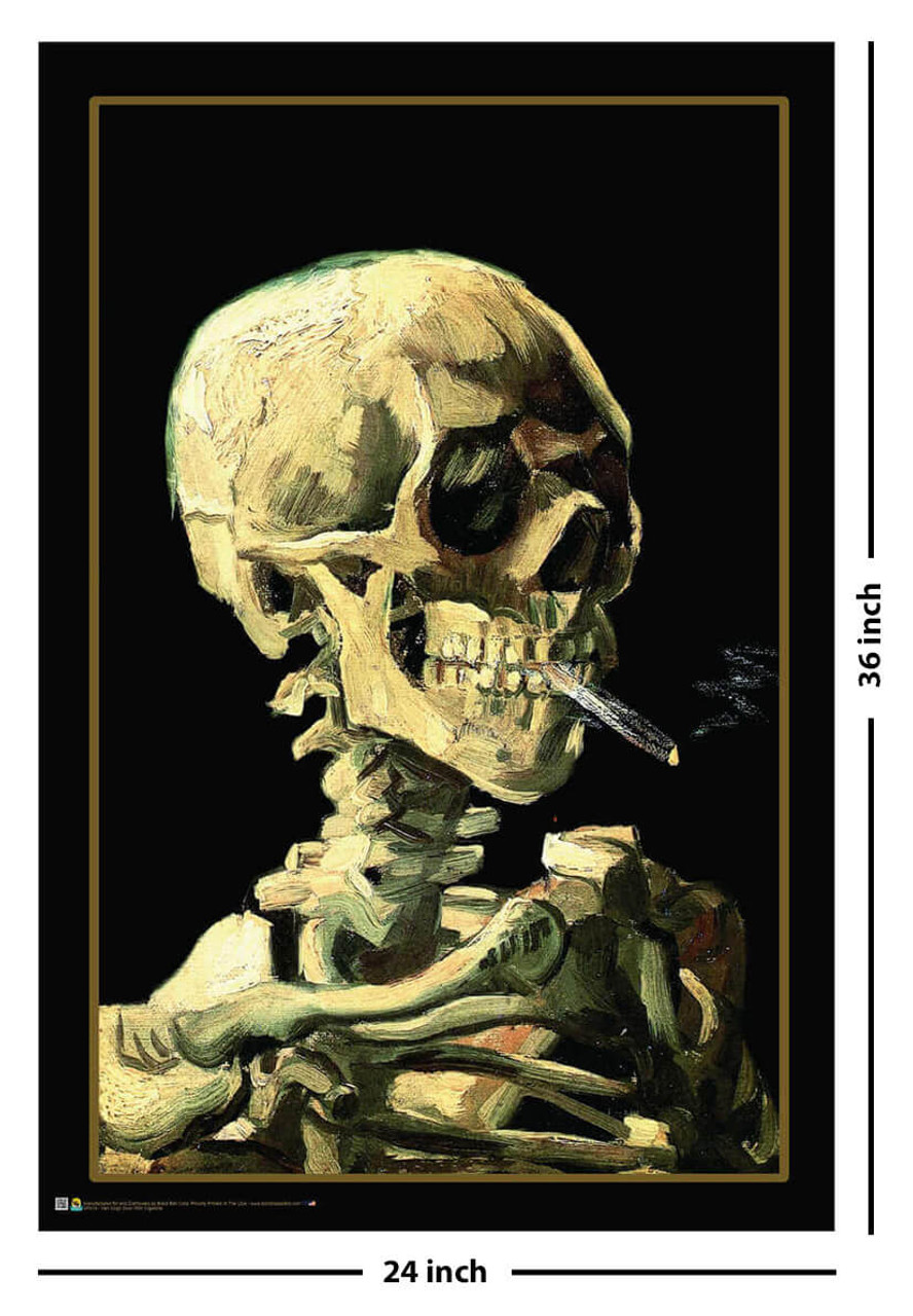 van gogh skeleton smoking