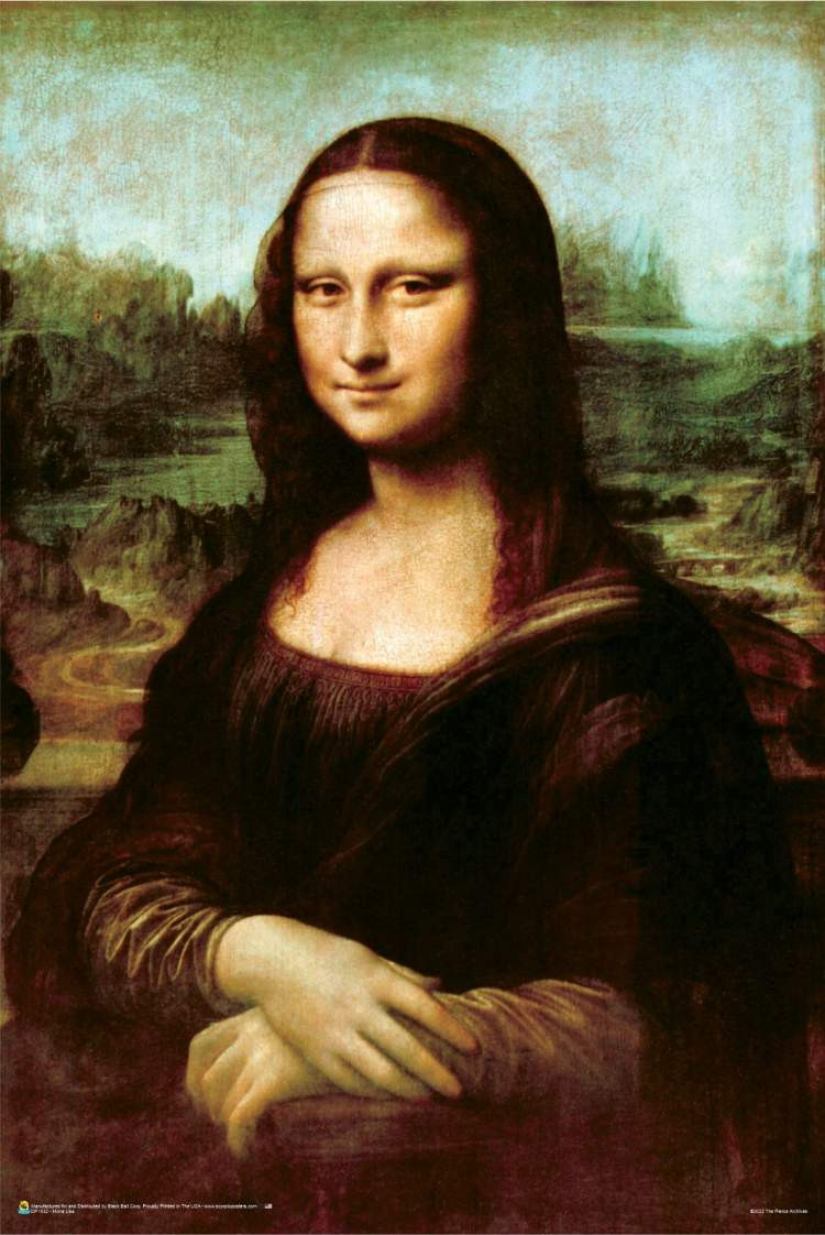アートポスター　LEONARDO DA VINCI コレクション Mona Lisa by Leonardo da Vinci Art Poster Print 24 by 36-Inch