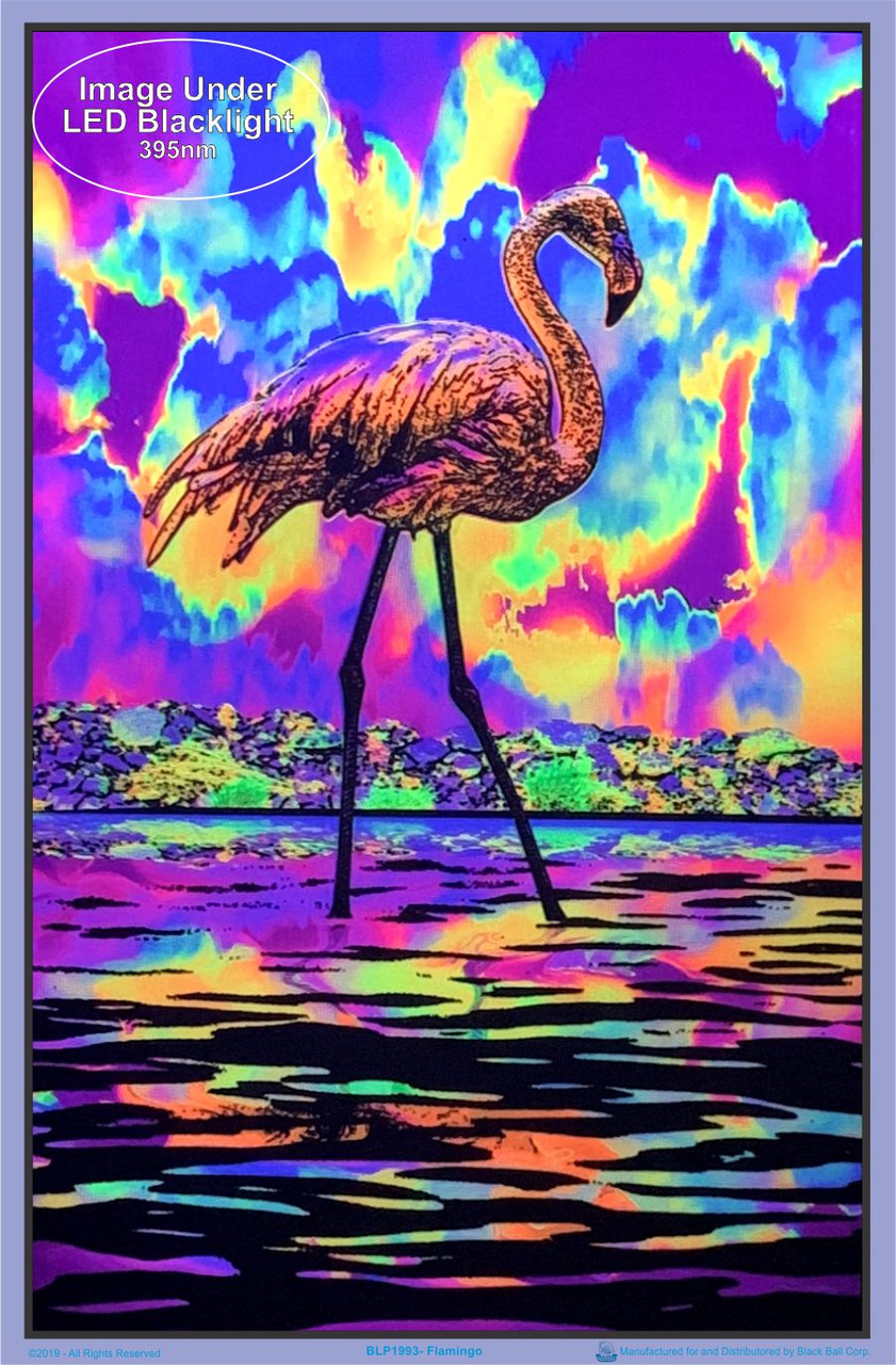 Flamingo Blacklight Poster 23 x 35