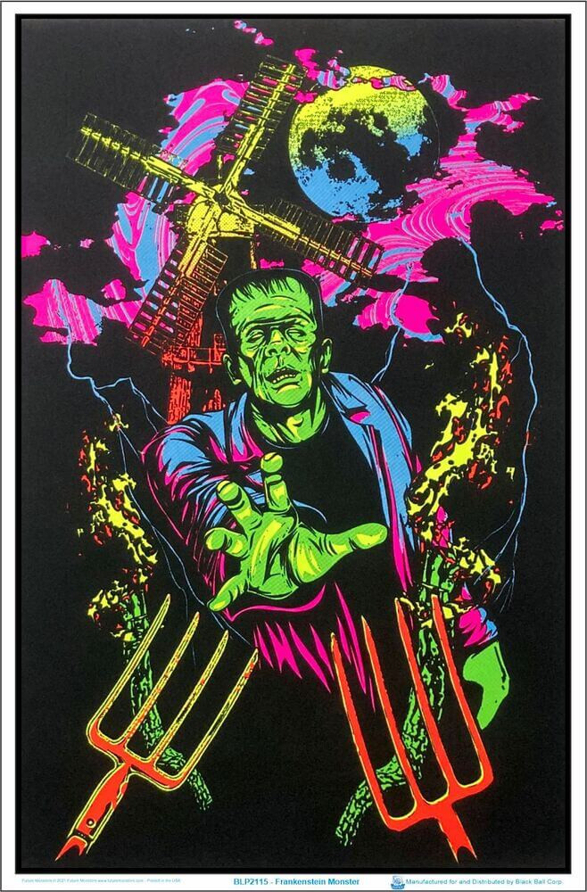 ブラッキー　ポスター Frankenstein Monster Blacklight Poster 23