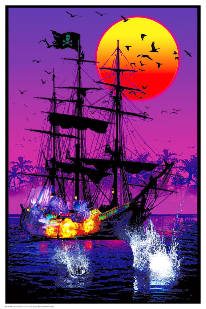 バルチックフィッシャーズポスター Pirate Battle - Non-flocked Blacklight Poster 24