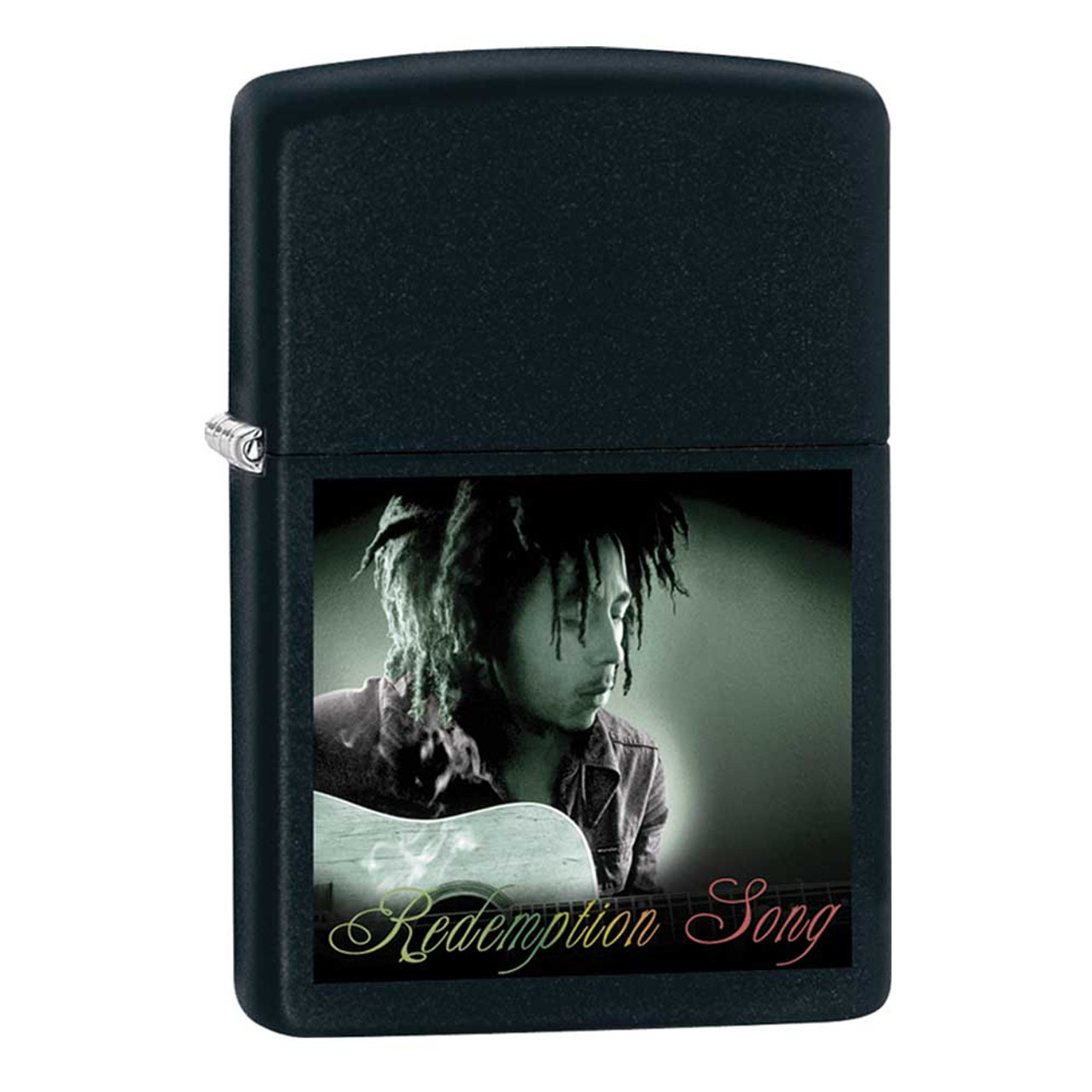 Bob Marley - Playing Guitar Black Matte Zippo Lighter