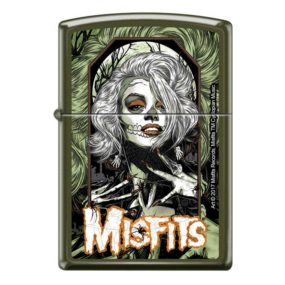 Misfits 'Original Misfit' Green Matte Zippo Lighter