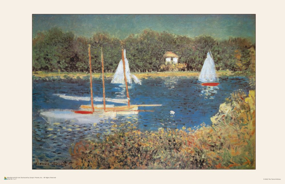 Claude Monet Poster De Collection Encadré - Le Bassin D'Argenteuil