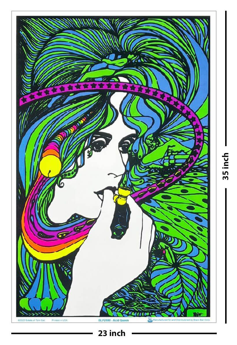 Andromeda Blacklight Poster – 23x35 Inch Flocked Psychedelic Glow-in-the-Dark Wall Art 9 thumbnail image