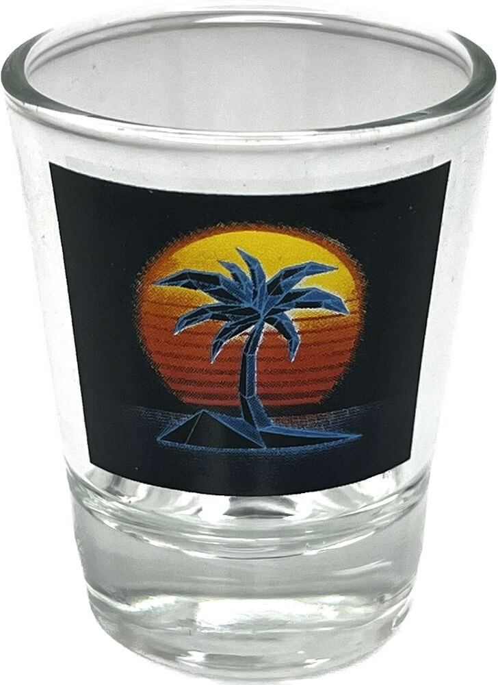 Neon Sunset 2oz Novelty Shot Glass 2 Piece Set