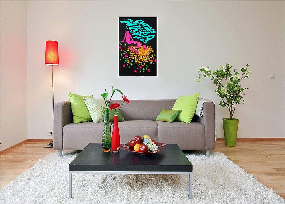 Lazy Daze by Audrey Herbertson Flocked Blacklight Poster - 23