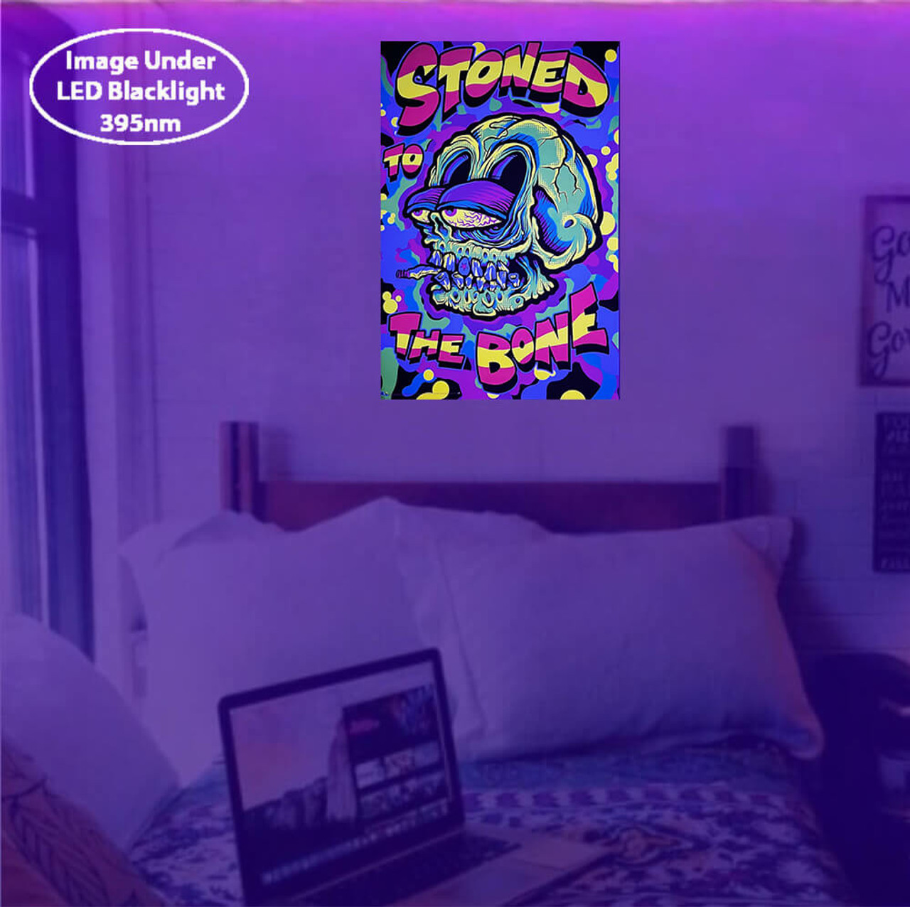 Stoned to the Bone NonFlocked Blacklight Poster 24" x 36