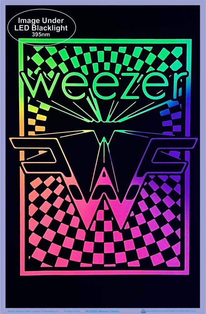 Weatherlight Promotional Poster ウェザーライト Weezer Logo Flocked Blacklight Poster - 23