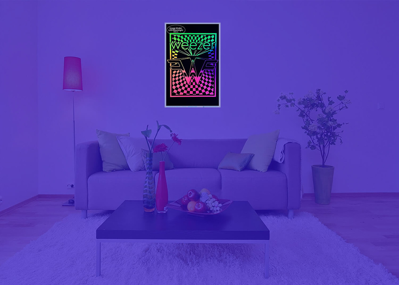 Weezer Logo Flocked Blacklight Poster - 23