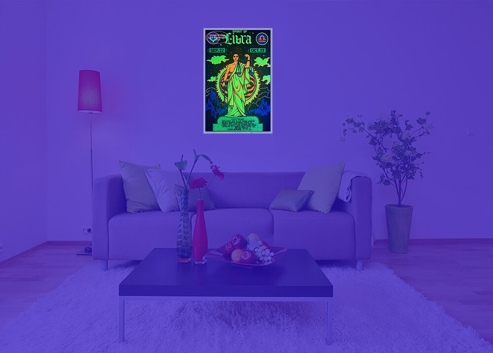 Libra Zodiac Sign Blacklight Poster 23