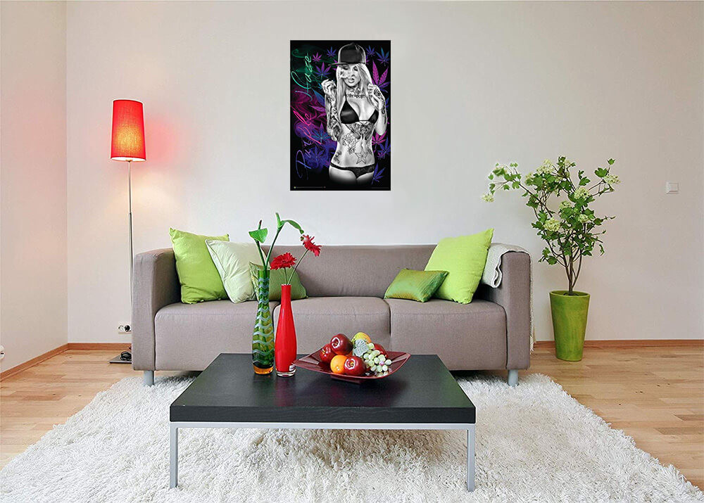 デッドオアアライブ ビッグ 布ポスター Night(みさき) Purple Haze by Daveed Benito Poster - 24