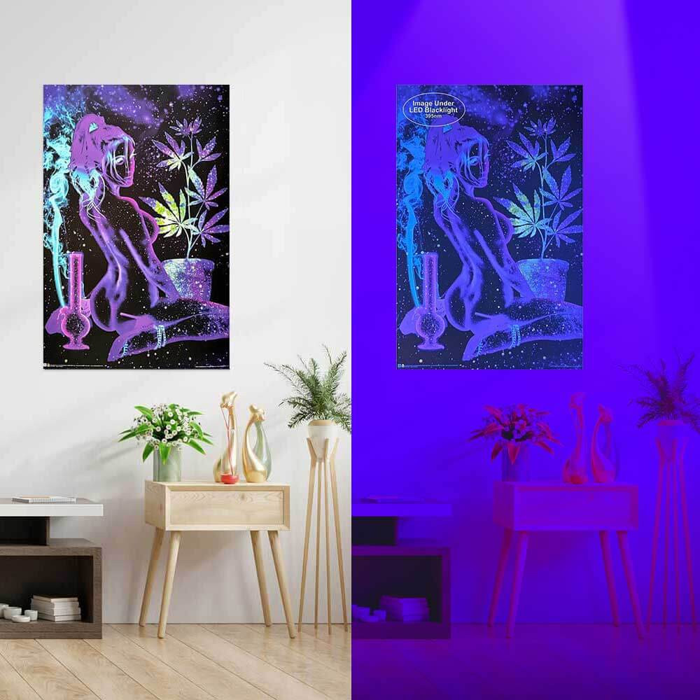 High As Space by Daveed Benito Non-Flocked Blacklight Poster - 24