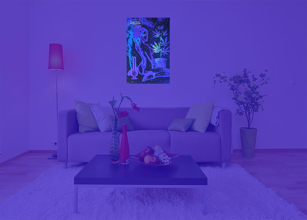 High As Space by Daveed Benito Non-Flocked Blacklight Poster - 24