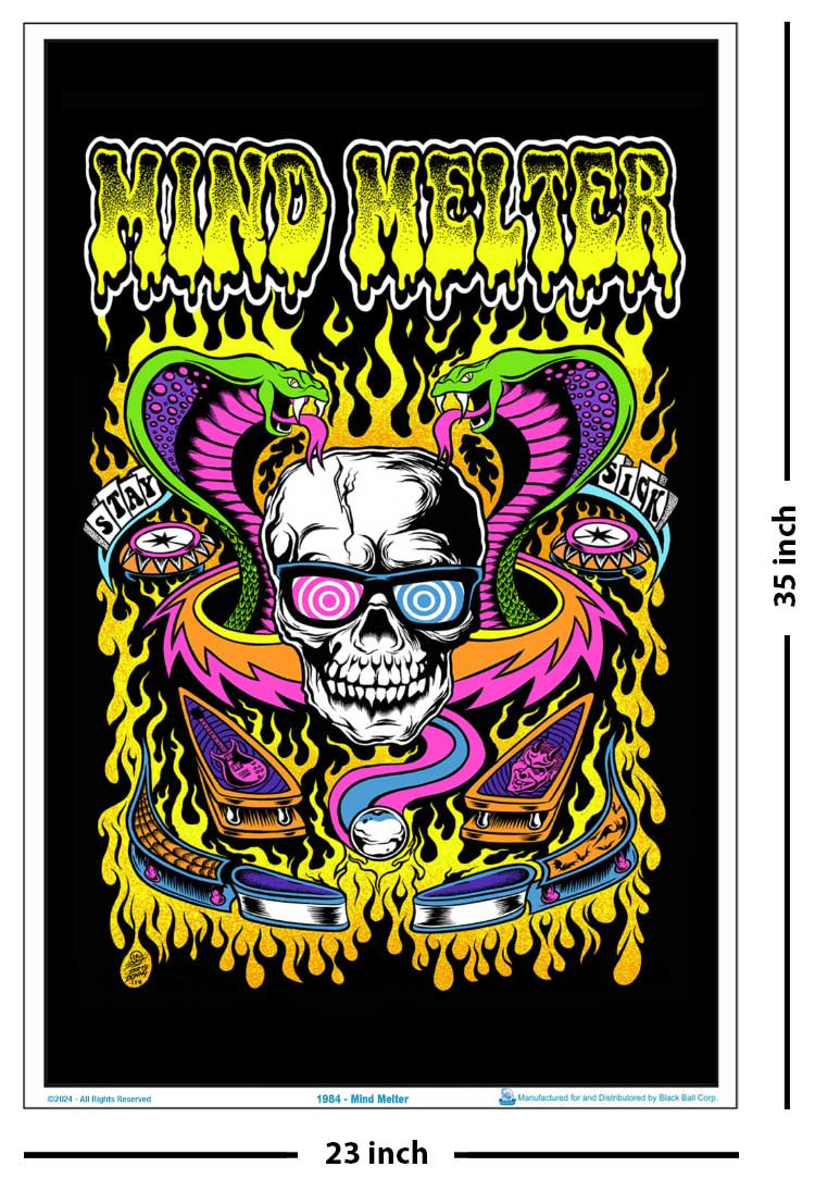 Mind Melter by Dirty Donny Blacklight Poster 23