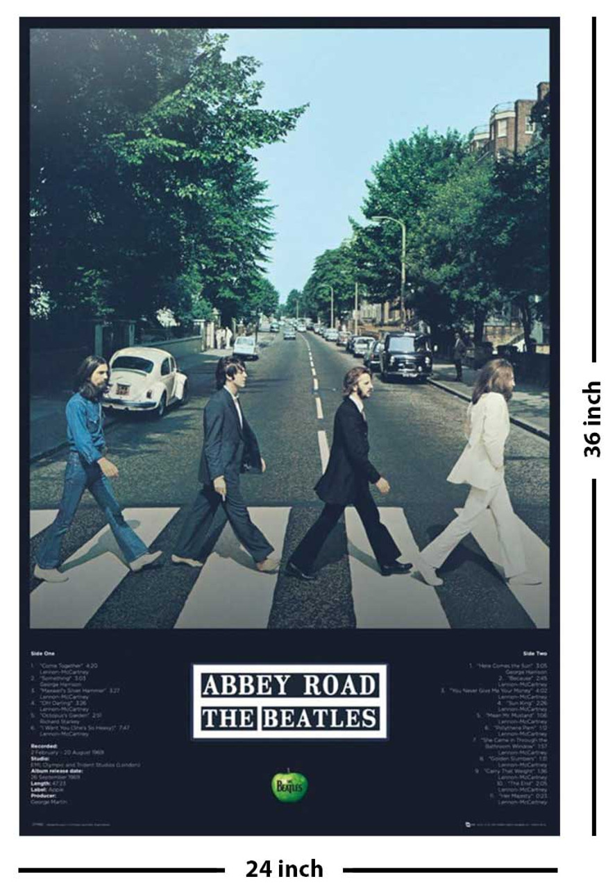 ABBey Road THE BEATLES ポスター Amazon.com: The Beatles - Music Poster (Abbey Road) (Size