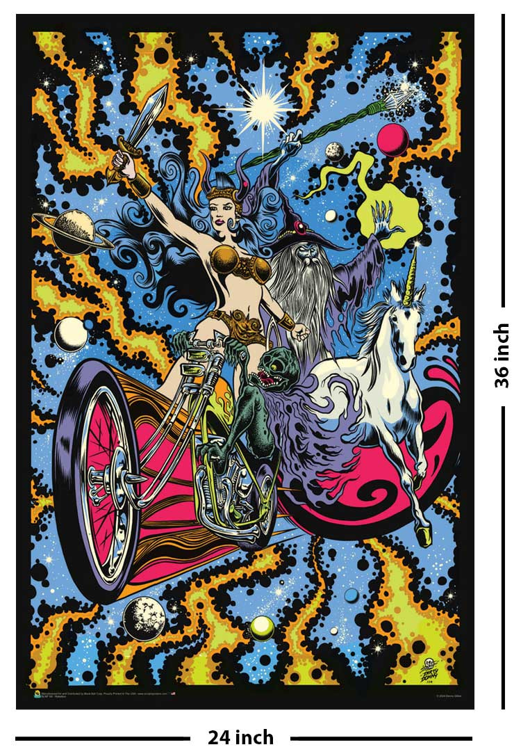 Rebellion by Dirty Donny Non-Flocked Blacklight Poster - 24