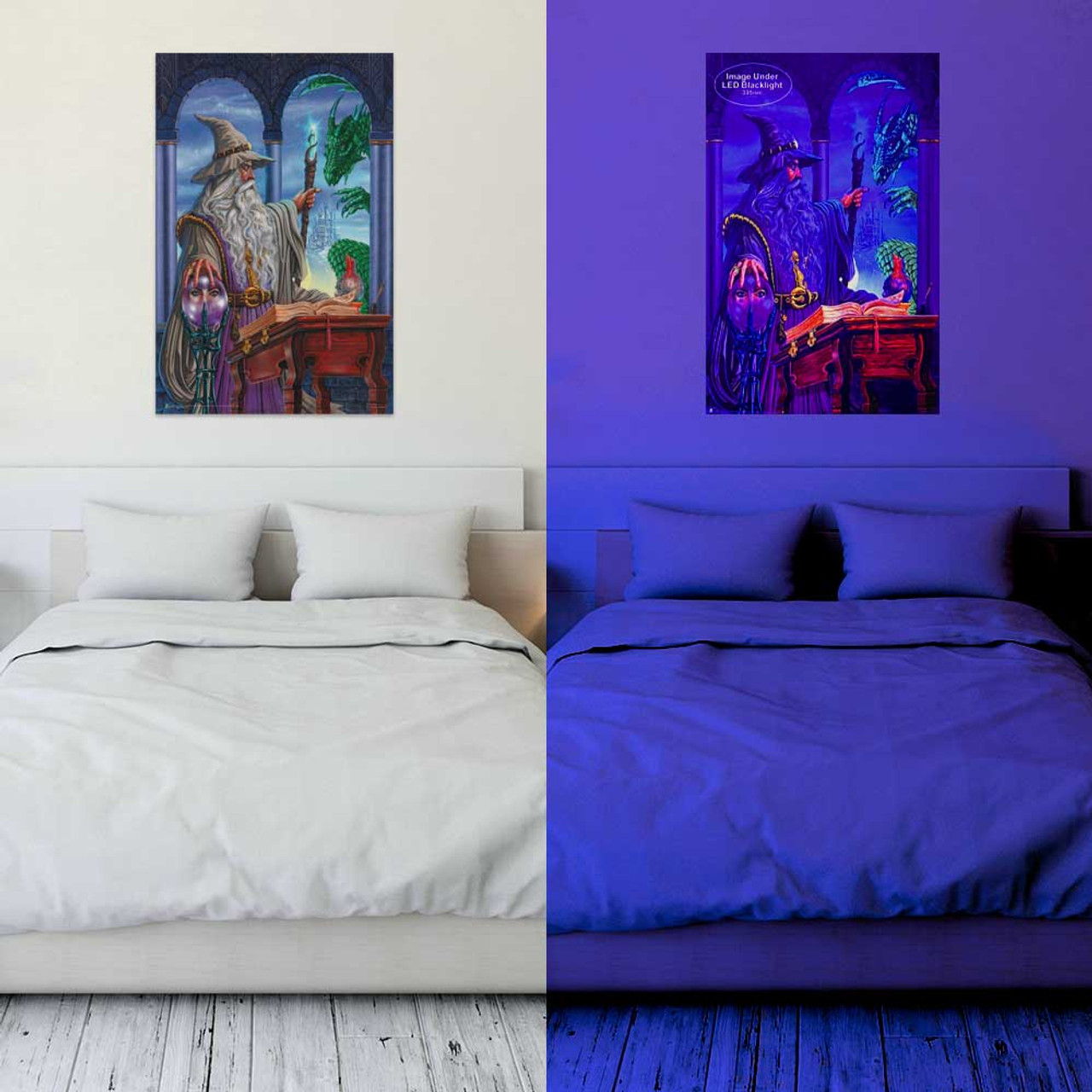 Wizard Emissary by Ed Beard Non-Flocked Blacklight Poster - 24