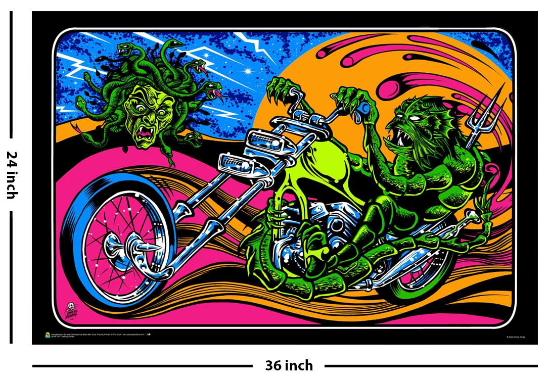Gettin Stoned by Dirty Donny Non-Flocked Blacklight Poster - 36