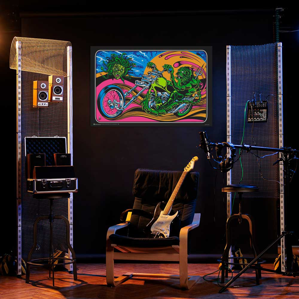 Gettin Stoned by Dirty Donny Non-Flocked Blacklight Poster - 36