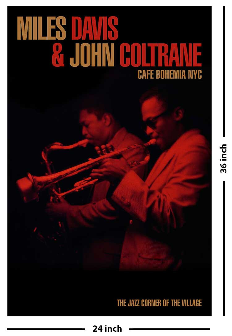 Miles Davis & John Coltrane Poster - 24in x 36in