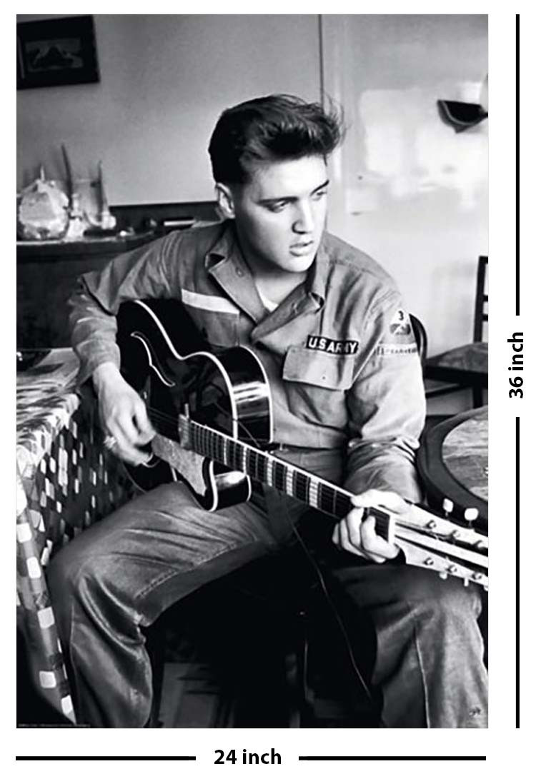 Elvis Presley Guitar Music Poster - 24