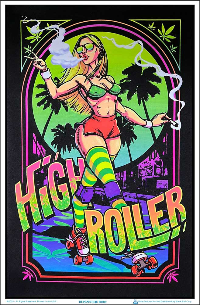 High Roller Girl Blacklight Poster 23
