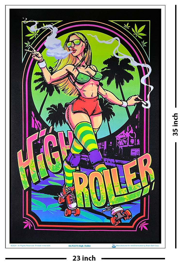 High Roller Girl Blacklight Poster 23