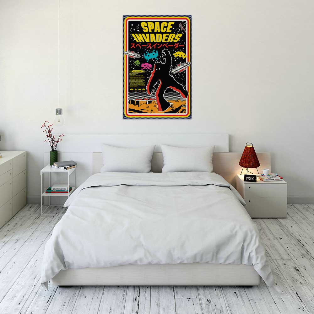 Poster Rétro Space Invaders 61x91,5 Cm - Ambiance Arcade Années 80 - Décoration Murale Gamer - 9