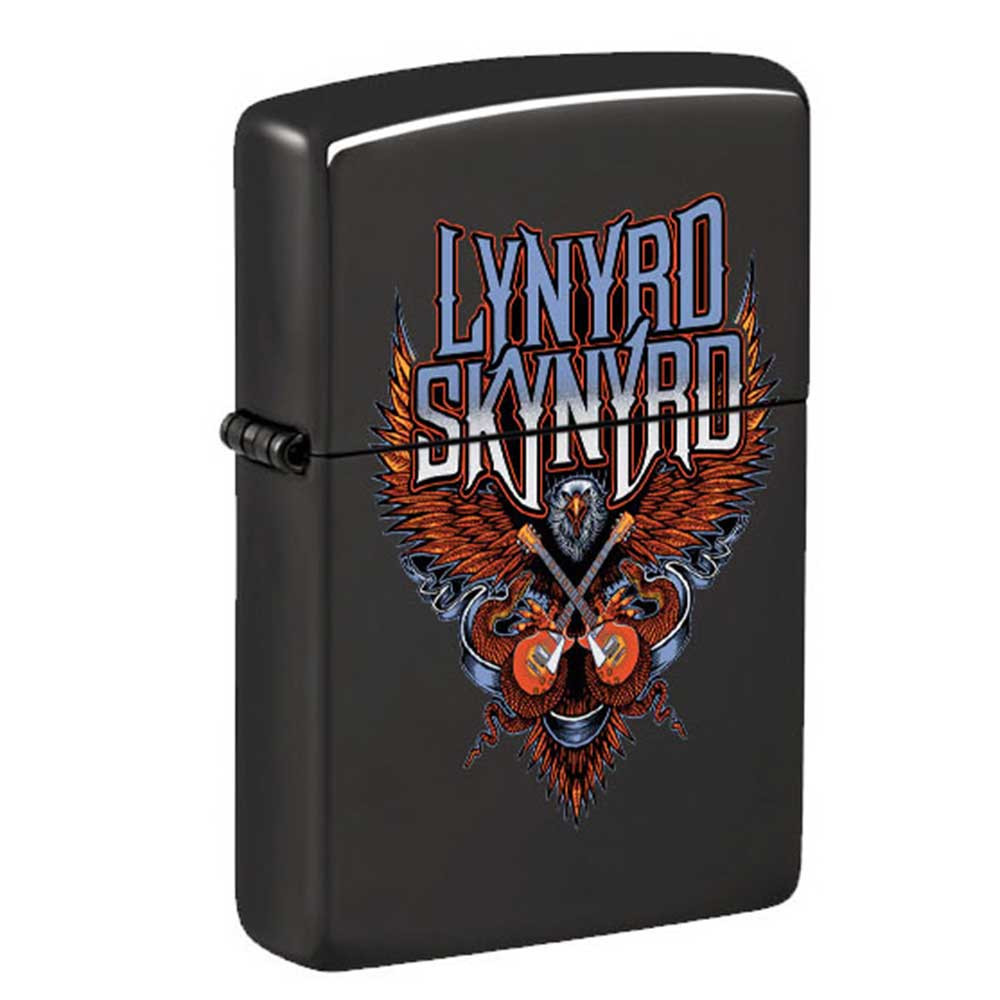 Lynyrd Skynyrd High Polish Black Zippo Lighter - Blacklight.com