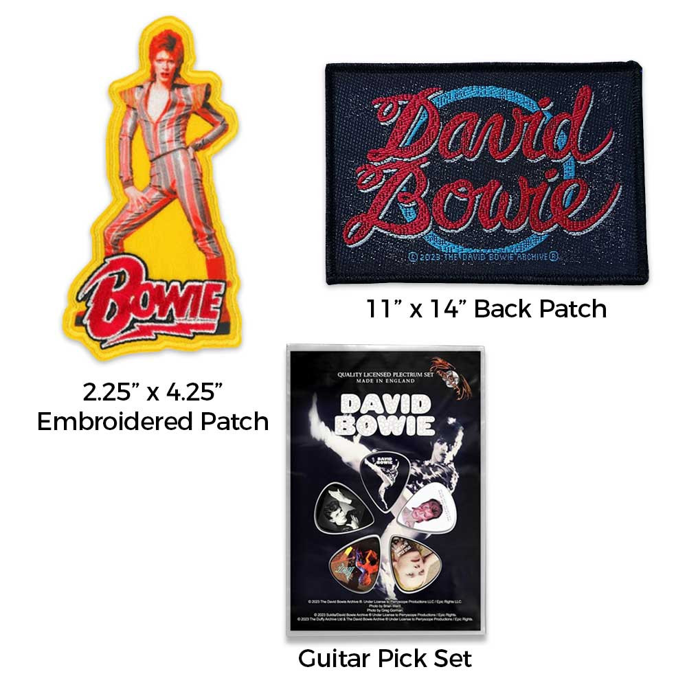 David Bowie Officially Licensed Gift Set - 1 Woven Standard Patch