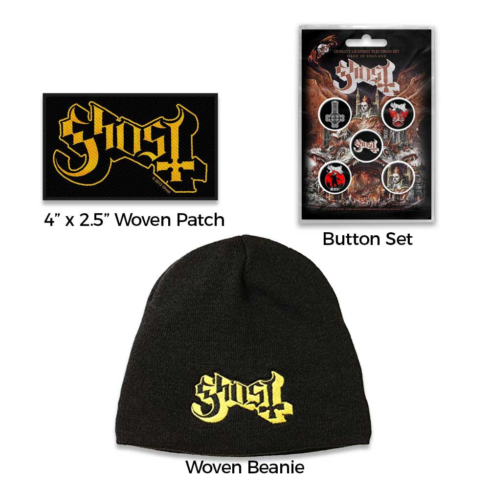 Ghost Officially Licensed Band Merch Gift Set - 1 Embroidered