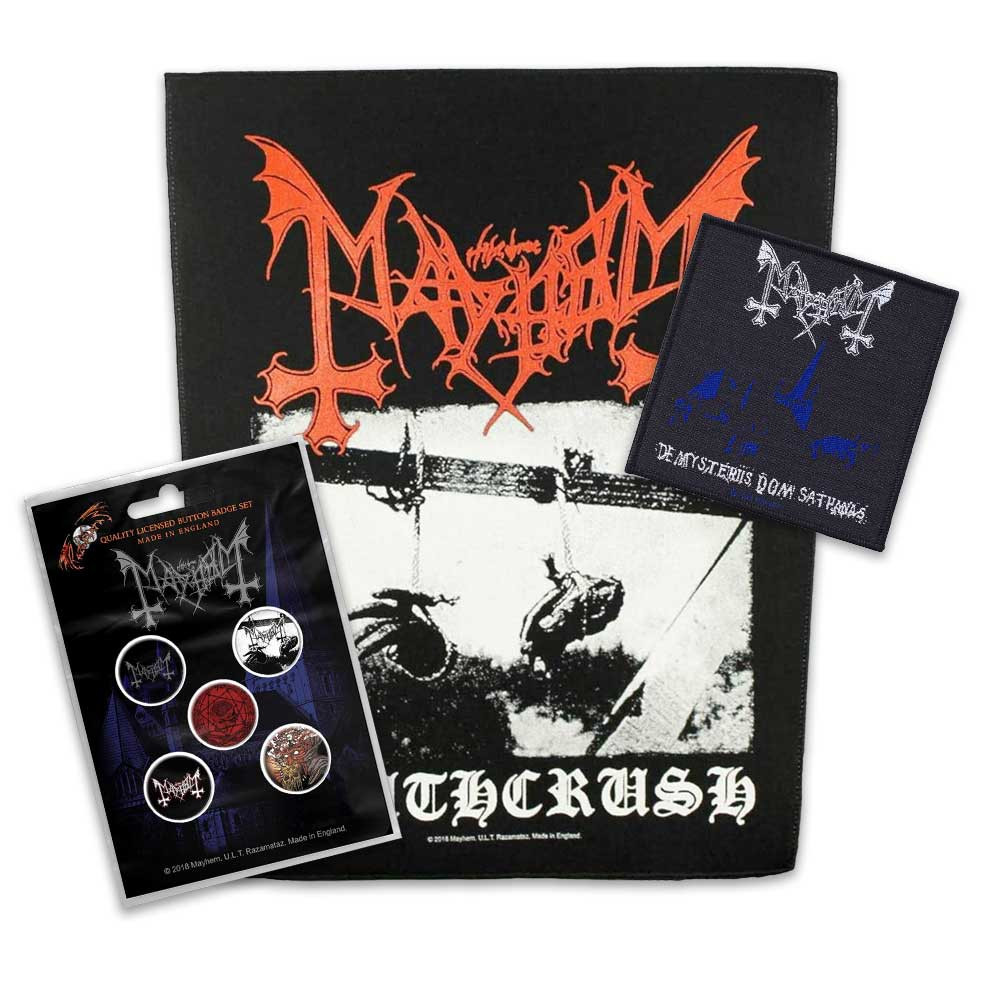Mayhem Officially Licensed Band Merch Gift Set - 1 Back Patch, 1