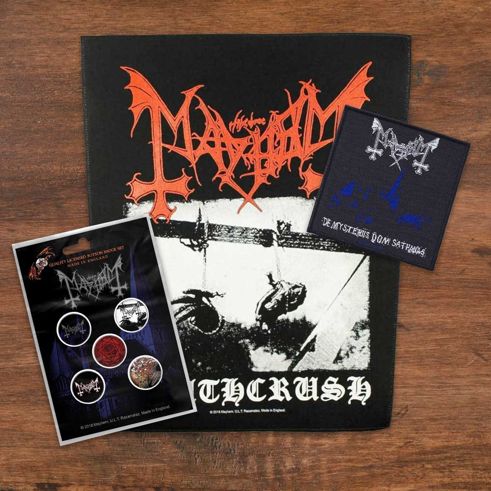 Mayhem Officially Licensed Band Merch Gift Set - 1 Back Patch, 1