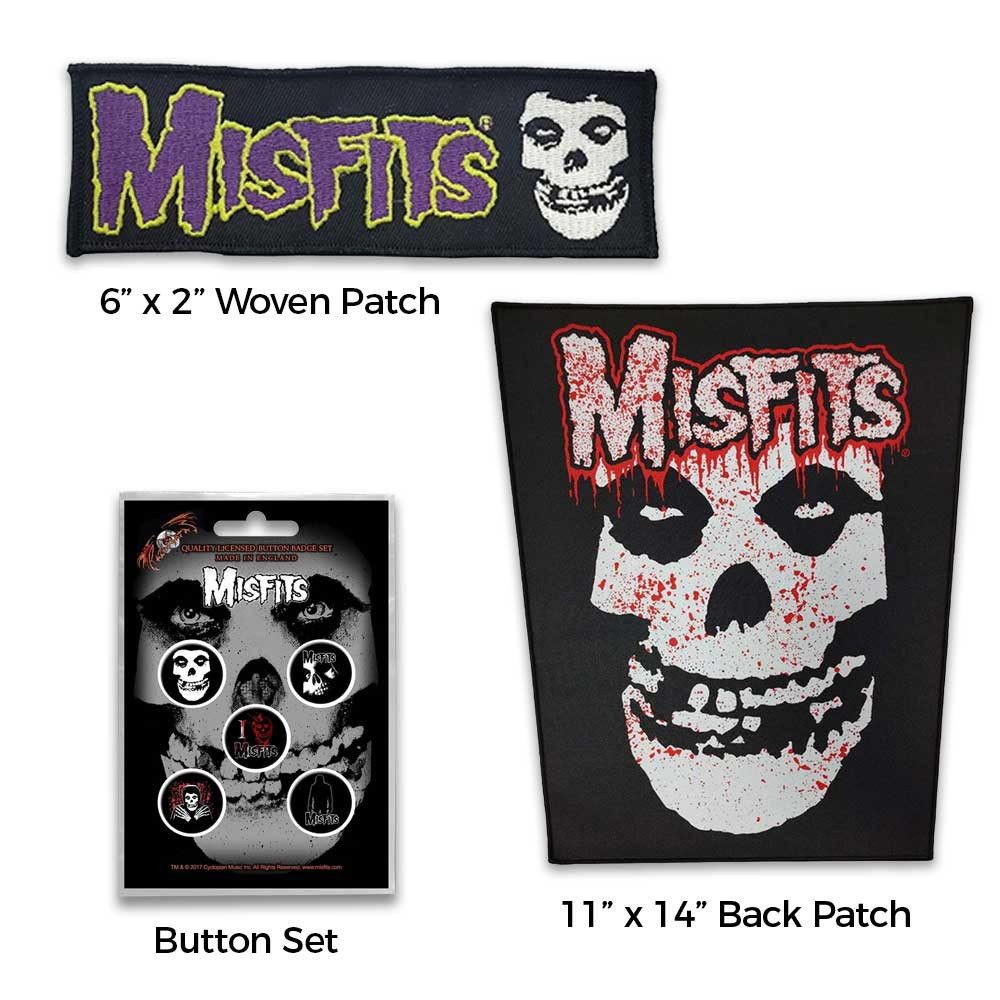 Misfits Officially Licensed Band Merch Gift Set - 1 Back Patch, 1