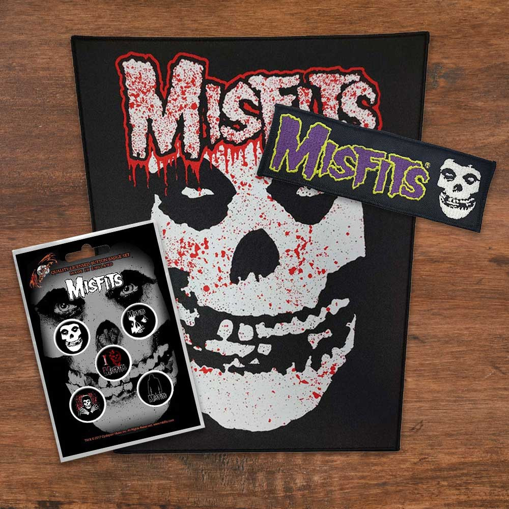 Misfits Officially Licensed Band Merch Gift Set - 1 Back Patch, 1