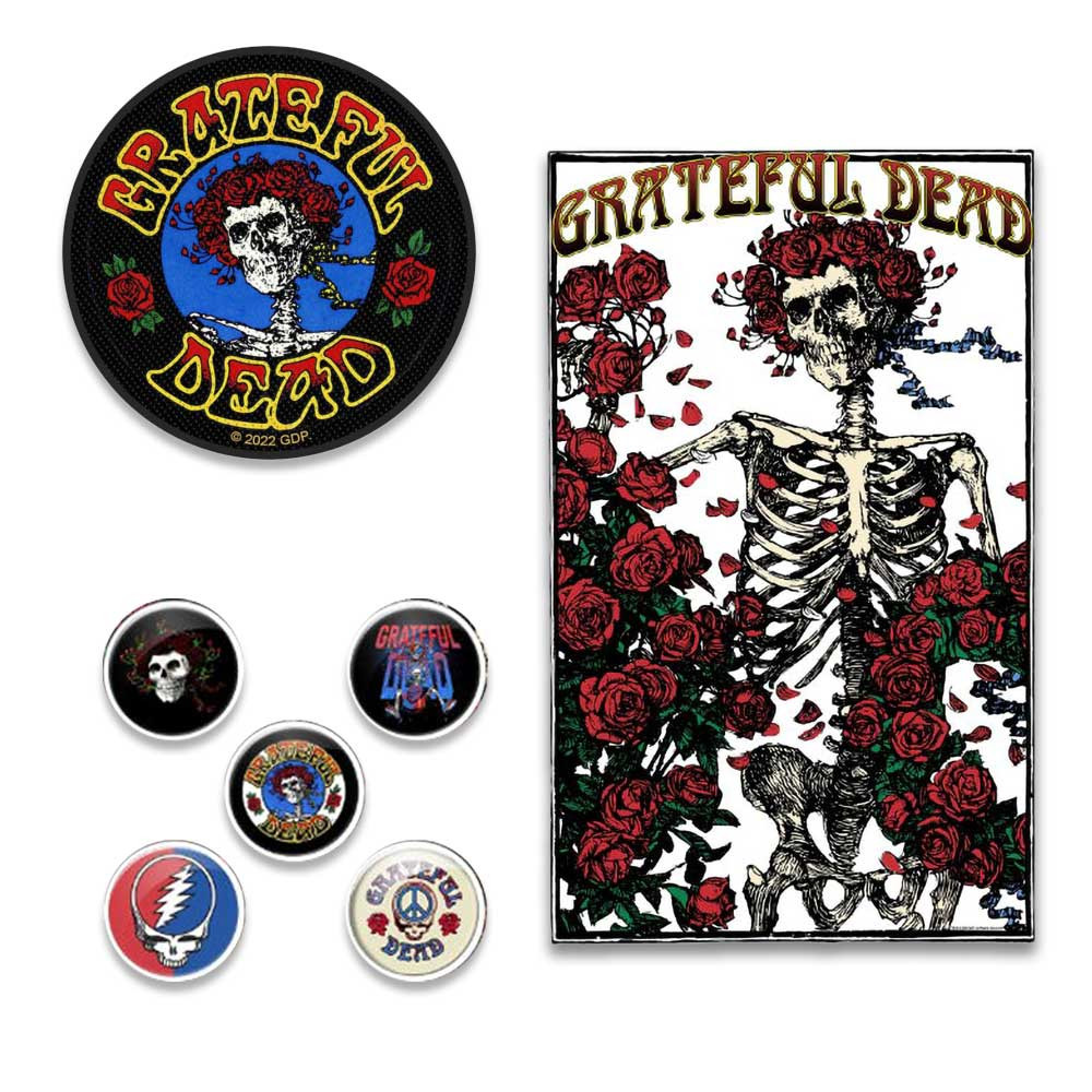 Grateful Dead Officially Licensed Band Merch Gift Set - 1 Fabric