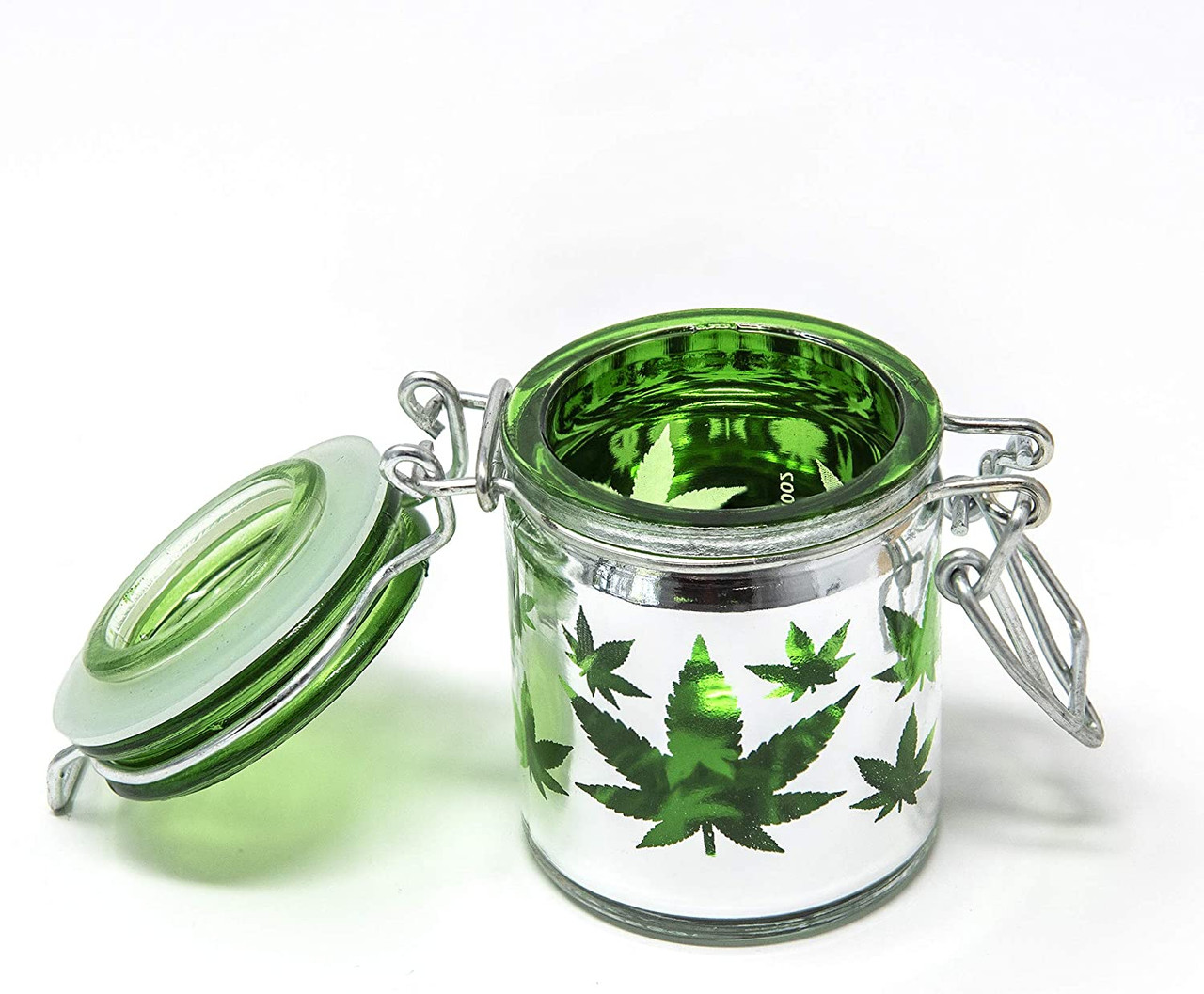 Airtight Glass Mini Stash Jar 1.5 Oz - Ku 'Kush' Design - The