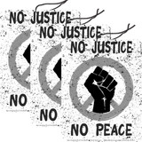 Road Rage Air Freshener - Vanilla Scent - No Justice No Peace Black Fist - 3 Pack