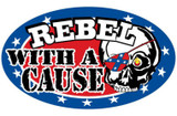 Rebel With A Cause - 3 1/2" X 2 1/2" - Sticker