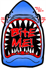Bite Me Shark - Sticker - 6" x 4"