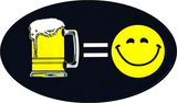Beer = Happiness - 4.5" x 6" - Sticker