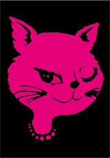 Pussy Cat- Sticker - 4" x 2 3/4"
