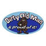Dirty Old Man & Proud Of It - 3 1/2" X 2 1/2" - Sticker
