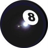 8-Ball - Round Sticker - 2 1/2" Round