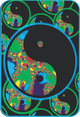 Yin Yang Fusion Sticker - 2 1/2" X 3 3/4"