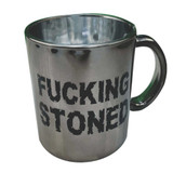 Metallic Glass Coffee Mugs 16oz (Grey)